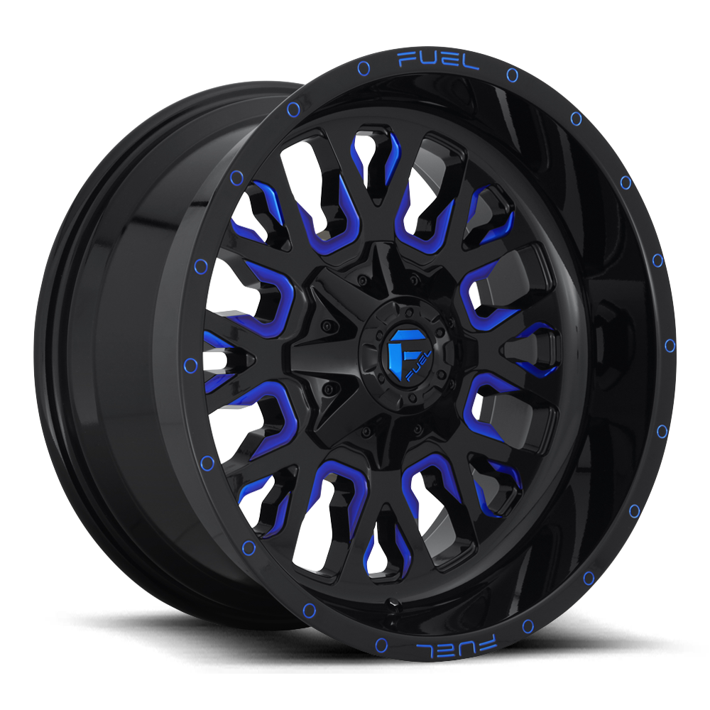 Fuel Offroad D645 STROKE GLOSS BLACK BLUE TINTED CLEAR