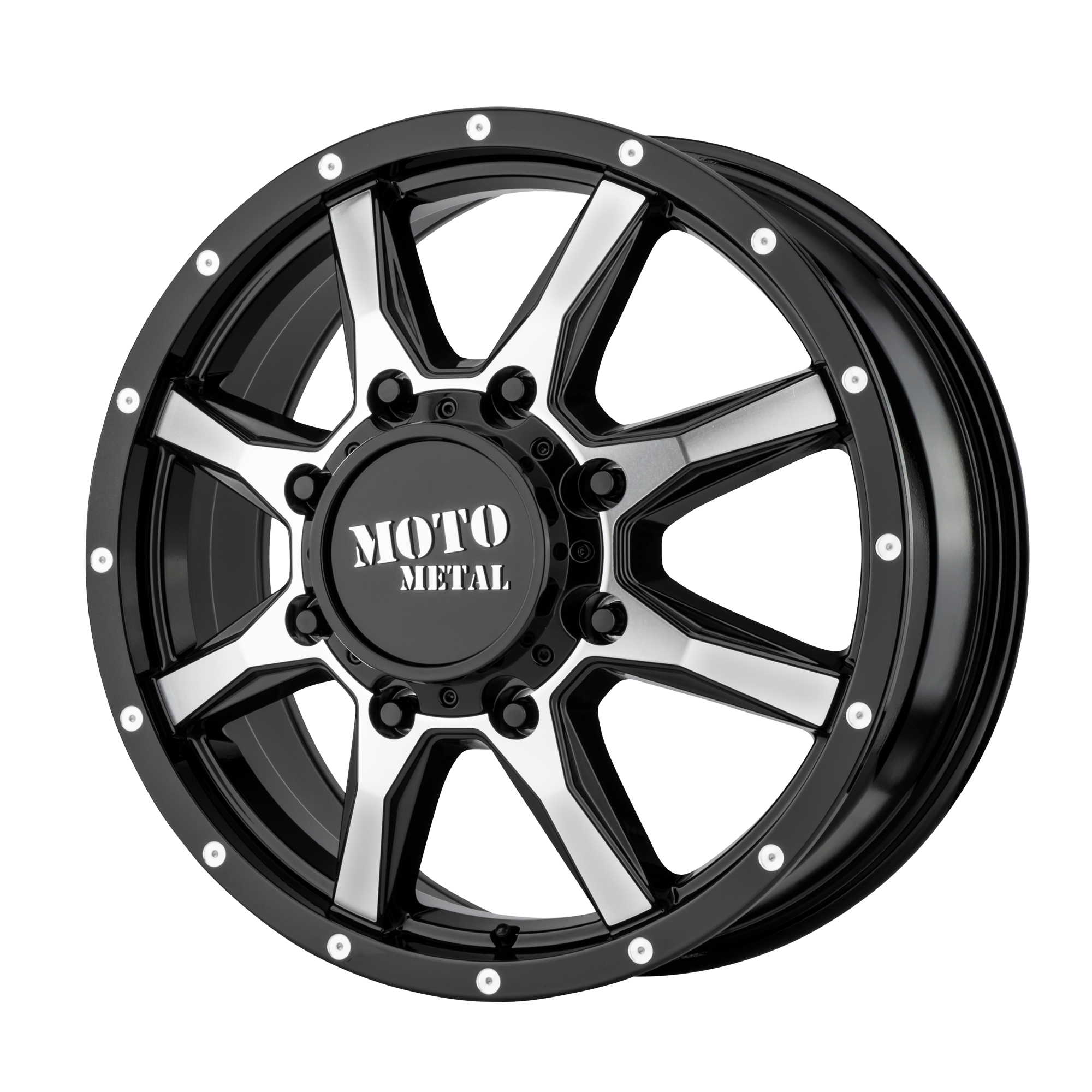Moto Metal MO995 Gloss Black Machined - Front