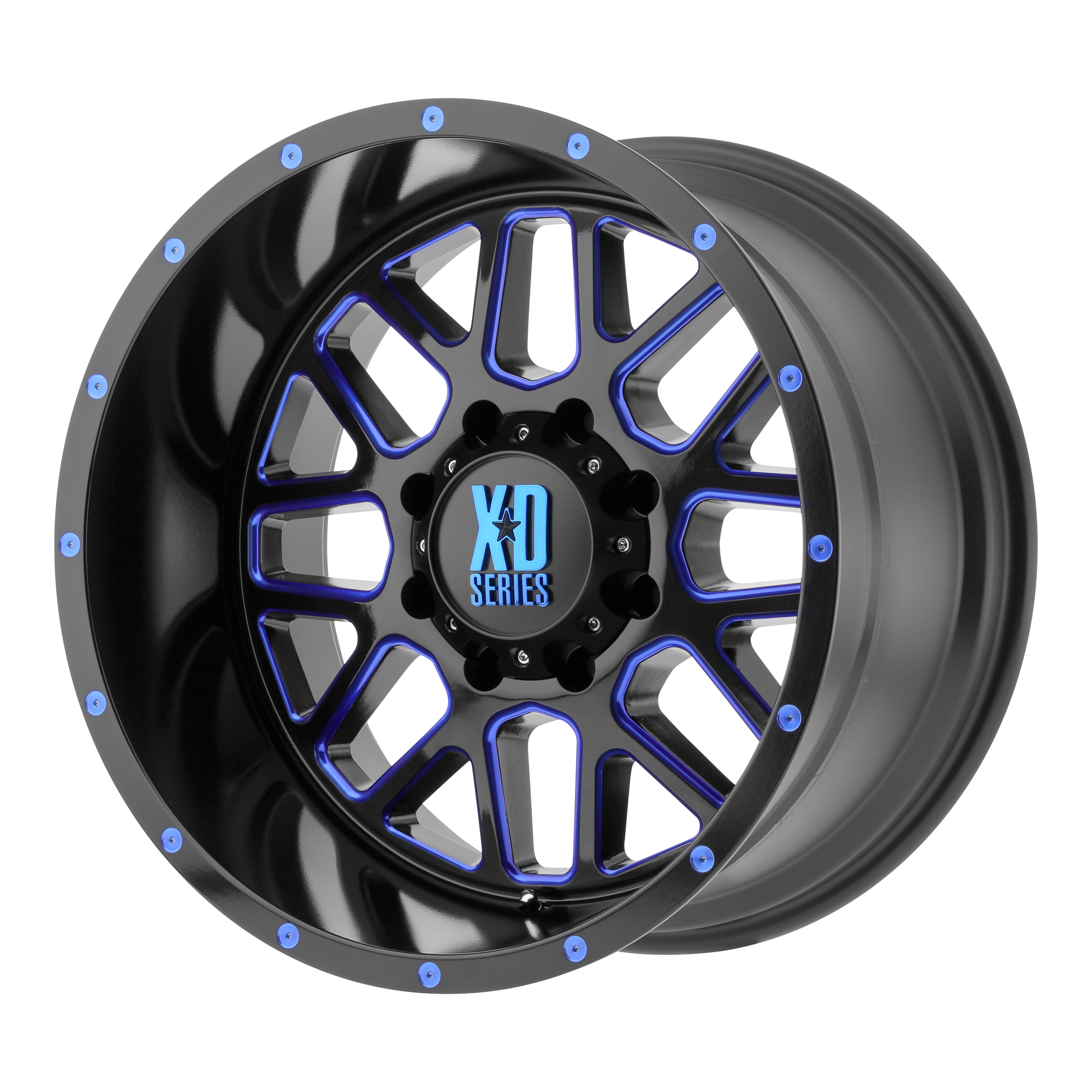 XD Series XD820 GRENADE Satin  Black Milled With Blue Clear Coat