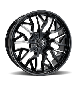 22X9 VCT CYCLONE BLK MACHINED 5/115,120 ET: +15 CB: 73.1