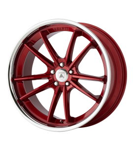 22x10.5 Asanti Black Label Wheels ABL-23 DELTA 5x112 | 35 Offset (7.13 Backspace) | 72.6 Hub | Candy Red/Chrome Lip | ABL23-22055635RD