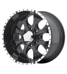 17x9 Helo Wheels HE791 MAXX 8x165.10 Gloss Black Machined -12 Offset (4.53 Backspace) 130.81 Centerbore | HE7917980312AA