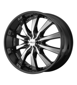 20x8.5 Helo Wheels HE875 6x132/6x139.7 Gloss Black With Removable Chrome  Accents 38 Offset (6.25 Backspace) 78.3 Centerbore | HE87528571338