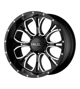 18x9 Helo Wheels HE879 8x170 Gloss Black Machined -12 Offset (4.53 Backspace) 125.5 Centerbore | HE87989087312N