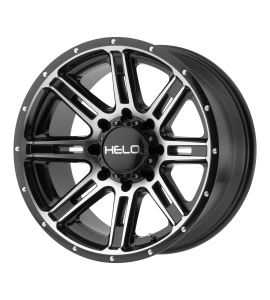 20x9 Helo Wheels HE900 8x170 Gloss Black Machined 18 Offset (5.71 Backspace) 125.5 Centerbore | HE90029087518