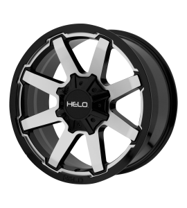 17x9 Helo Wheels HE909 8x165.10 Gloss Black Machined 18 Offset (5.71 Backspace) 125.5 Centerbore | HE90979080518