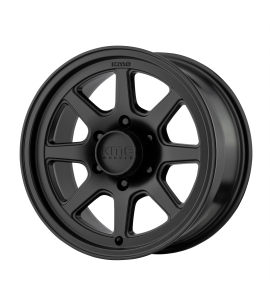 17x9 KMC Wheels KM301 TURBINE 5x127 Satin Black -12 Offset (4.53 Backspace) 83.06 Centerbore | KM30179050712N