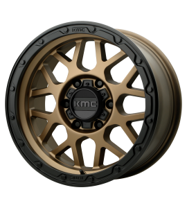 20x9 KMC Wheels KM535 GRENADE OFF-ROAD 6x135 Matte Bronze Matte Black Lip 18 Offset (5.71 Backspace) 87.1 Centerbore | KM53529063618