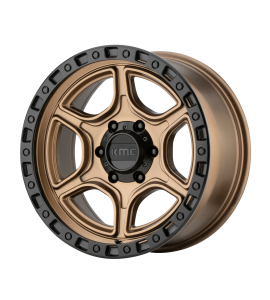 18x8.5 KMC Wheels KM539 PORTAL 6x120 Satin Bronze Satin Black Lip 0 Offset (4.75 Backspace) 66.9 Centerbore | KM53988577600