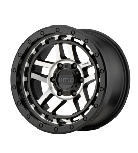17x9 KMC Wheels KM540 RECON 6x139.7 Satin Black Machined -12 Offset (4.53 Backspace) 106.25 Centerbore | KM54079068512N