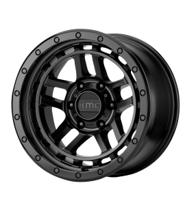 17x9 KMC Wheels KM540 RECON 5x127 Satin Black -12 Offset (4.53 Backspace) 78.3 Centerbore | KM54079050712N