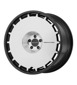 22x9 KMC Wheels KM689 SKILLET Blank/Special Drill Gloss Black Machined Face 38 Offset (6.50 Backspace) 72.6 Centerbore | KM68922900538