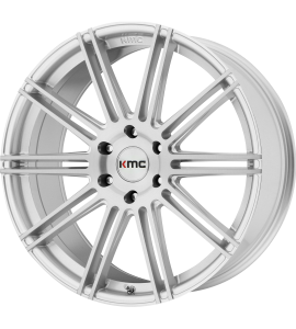 20x9 KMC Wheels KM707 CHANNEL 6x139.7 Brushed Silver 30 Offset (6.18 Backspace) 106.25 Centerbore | KM70729068430