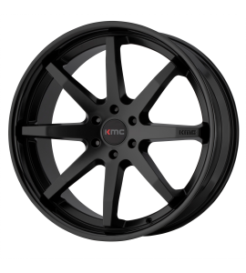 20x9 KMC Wheels KM715 REVERB 5x127 Satin Black Gloss Black Lip 30 Offset (6.18 Backspace) 71.5 Centerbore | KM71529050730