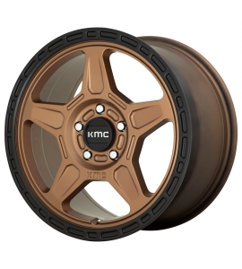 18x8 KMC Wheels KM721 ALPINE 5x108 Matte Bronze With Black Lip 38 Offset (6.00 Backspace) 72.6 Centerbore | KM72188045638