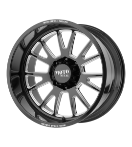 22x14 Moto Metal Off-Road Wheels MO401 Blank/Special Drill Gloss Black Milled -76 Offset (4.51 Backspace) 78.3 Centerbore | MO40122400M976N