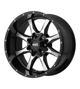 20x10 Moto Metal Off-Road Wheels MO970 Blank/Special Drill Gloss Black Machined Face -18 Offset (4.79 Backspace) 72.6 Centerbore | MO97021000318N