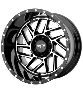 16x8 Moto Metal Off-Road Wheels MO985 BREAKOUT 6x139.7 Gloss Black Machined -6 Offset (4.26 Backspace) 106.25 Centerbore | MO98568068306N
