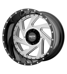 20x12 Moto Metal Off-Road Wheels MO989 CHANGE UP 5x127 Gloss Black Milled Brushed Inserts -44 Offset (4.77 Backspace) 71.5 Centerbore | MO98921250344N
