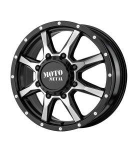 17x6.5 Moto Metal Off-Road Wheels MO995 8x165.10 Gloss Black Machined - Front 111 Offset (8.12 Backspace) 125.5 Centerbore | MO995765803111