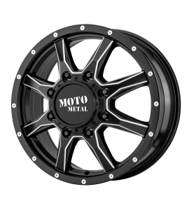 20x8.25 Moto Metal Off-Road Wheels MO995 8x200 Satin Black Milled - Front 127 Offset (9.63 Backspace) 142 Centerbore | MO995208827127