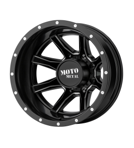 17x6.5 Moto Metal Off-Road Wheels MO995 8x165.10 Satin Black Milled - Rear -140 Offset (-1.76 Backspace) 125.5 Centerbore | MO995765807140N