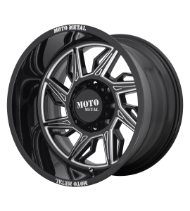 20x10 Moto Metal Off-Road Wheels MO997 HURRICANE 8x180 Gloss Black Milled - Left Directional -18 Offset (4.79 Backspace) 124.2 Centerbore | MO99721088318NL