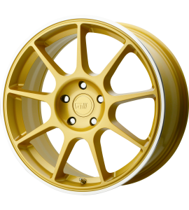 19x8.5 Motegi Wheels MR138 5x100 Gold Machined Lip 45 Offset (6.52 Backspace) 72.6 Centerbore | MR13898551645