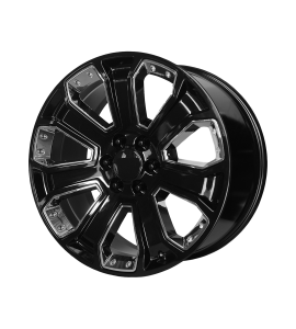 20x9 OE Creations Wheels PR113 6x139.7 Gloss Black With Chrome Accents 24 Offset (5.94 Backspace) 78.3 Centerbore | 113GC-295824