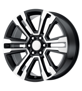 22x9 OE Creations Wheels PR182 6x139.7 Gloss Black Machined 24 Offset (5.94 Backspace) 78.1 Centerbore | 182BM-2295824