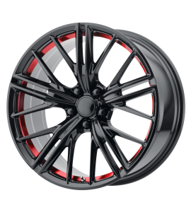 20x9 OE Creations Wheels PR194 5x120 Gloss Black Red Machined 30 Offset (6.18 Backspace) 67 Centerbore | 194RS-291230