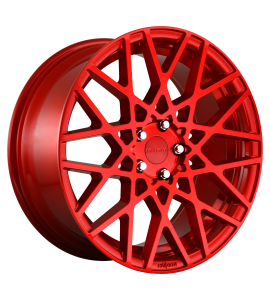 18x8.5 Rotiform Wheels R109 BLQ 5x112 CANDY RED 45 Offset (6.52 Backspace) 66.56 Centerbore | R109188543+45