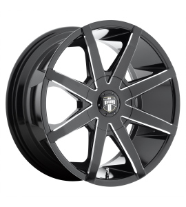 24x9.5 Dub Wheels S109 PUSH Blank/Special Drill GLOSS BLACK MILLED 10 Offset (5.64 Backspace) 87.1 Centerbore | S109249500+10D