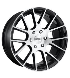 22x9.5 Dub Wheels S206 LUXE 6x139.7 GLOSS BLACK BRUSHED 30 Offset (6.43 Backspace) 78.1 Centerbore | S206229577+30
