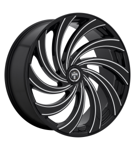 24x9 Dub Wheels S239 DELISH 5x115/5x120 GLOSS BLACK MILLED 15 Offset (5.59 Backspace) 72.56 Centerbore | S239249022+15