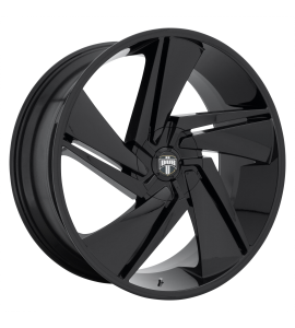 24x10 Dub Wheels S247 FADE Blank/Special Drill GLOSS BLACK 20 Offset (6.29 Backspace) 106.1 Centerbore | S247240000+20D
