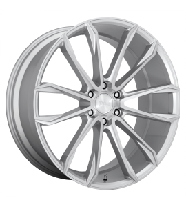 24x10 Dub Wheels S248 CLOUT 6x135 GLOSS SILVER BRUSHED 30 Offset (6.68 Backspace) 87.1 Centerbore | S248240089+30