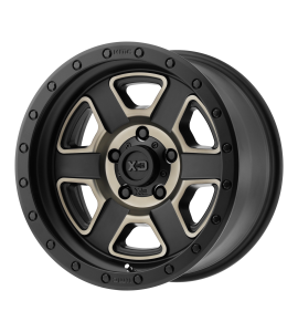 18x9 XD Off-Road Series by KMC Wheels XD133 FUSION OFF-ROAD 5x127 Satin Black Machined With Dark Tint Clear Coat 0 Offset (5.00 Backspace) 72.6 Centerbore | XD13389050900