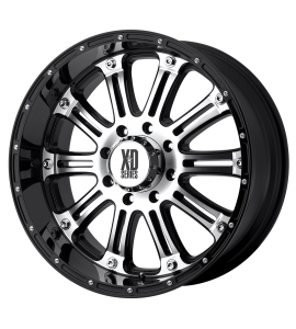 22x9.5 XD Off-Road Series by KMC Wheels XD795 HOSS 6x139.7 Gloss Black Machined 30 Offset (6.43 Backspace) 100.5 Centerbore | XD79522962830