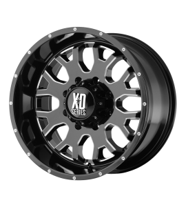 18x9 XD Off-Road Series by KMC Wheels XD808 MENACE 5x127 Gloss Black With Milled Accents 0 Offset (5.00 Backspace) 78.3 Centerbore | XD80889050300