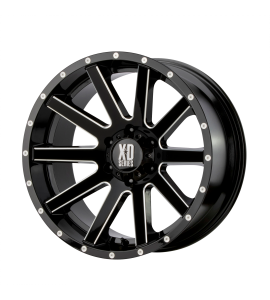 20x10 XD Off-Road Series by KMC Wheels XD818 HEIST 5x139.7 Gloss Black Milled -24 Offset (4.56 Backspace) 78 Centerbore | XD81821085324N