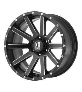 22x9.5 XD Off-Road Series by KMC Wheels XD818 HEIST 6x139.7 Satin Black Milled 15 Offset (5.84 Backspace) 106.25 Centerbore | XD81822968915