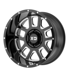 20x9 XD Off-Road Series by KMC Wheels XD828 DELTA 5x139.7 Gloss Black Milled 0 Offset (5.00 Backspace) 78 Centerbore | XD82829085300