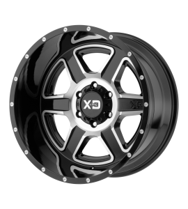18x9 XD Off-Road Series by KMC Wheels XD832 FUSION 6x135 Gloss Black Machined 0 Offset (5.00 Backspace) 87.1 Centerbore | XD83289063500