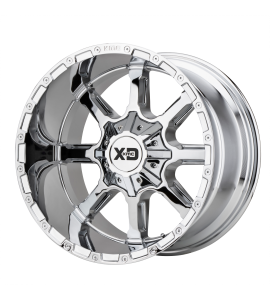 24x14 XD Off-Road Series by KMC Wheels XD838 MAMMOTH Blank/Special Drill Chrome -76 Offset (4.51 Backspace) 78.3 Centerbore | XD83824400276N