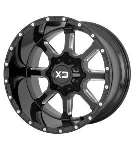 24x14 XD Off-Road Series by KMC Wheels XD838 MAMMOTH 5x127/5x139.7 Gloss Black Milled -76 Offset (4.51 Backspace) 78.3 Centerbore | XD83824435376N