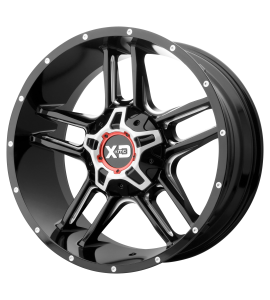 22x10 XD Off-Road Series by KMC Wheels XD839 CLAMP 5x127/5x139.7 Gloss Black Milled -18 Offset (4.79 Backspace) 78.3 Centerbore | XD83922035318N