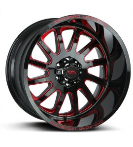 M17 - 17X9 5x127 ET 0MM 78.1CB GLOSS BLACK CANDY RED MILLED