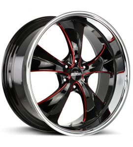 OLD SKOOL - 24X10 BLANK ET 15MM 78.1CB GLOSS BLACK CANDY RED MILLED SS LIP
