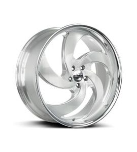 RETRO 5 - 22X9 5x114.3 ET 35MM 74.1CB BRUSHED FACE SILVER MILLED SS LIP